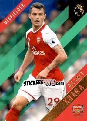 Sticker Granit Xhaka - Premier Gold 2017-2018 n. 11g - Topps