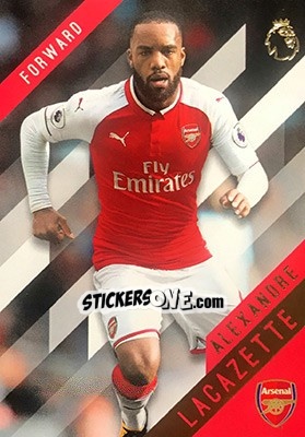 Sticker Alexandre Lacazette - Premier Gold 2017-2018 n. 14 - Topps