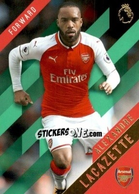 Sticker Alexandre Lacazette - Premier Gold 2017-2018 n. 14g - Topps