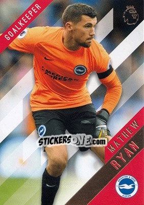 Sticker Mathew Ryan - Premier Gold 2017-2018 n. 16 - Topps
