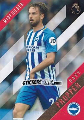 Sticker Davy Propper - Premier Gold 2017-2018 - Topps