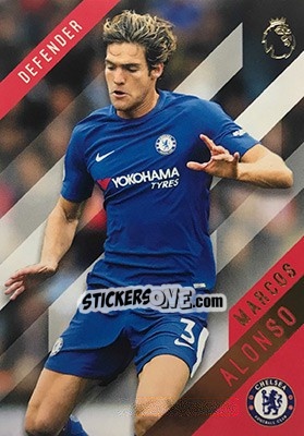 Sticker Marcos Alonso - Premier Gold 2017-2018 n. 31 - Topps