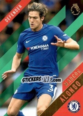 Sticker Marcos Alonso - Premier Gold 2017-2018 n. 31g - Topps