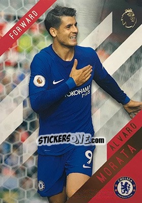 Sticker Alvaro Morata - Premier Gold 2017-2018 n. 37 - Topps
