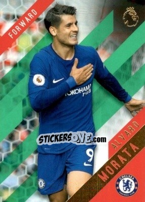 Sticker Alvaro Morata - Premier Gold 2017-2018 n. 37g - Topps
