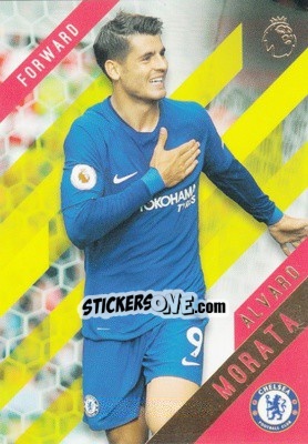 Sticker Alvaro Morata - Premier Gold 2017-2018 n. 37y - Topps