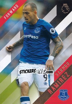 Sticker Sandro Ramirez - Premier Gold 2017-2018 n. 51 - Topps