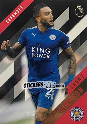 Sticker Danny Simpson - Premier Gold 2017-2018 n. 62 - Topps