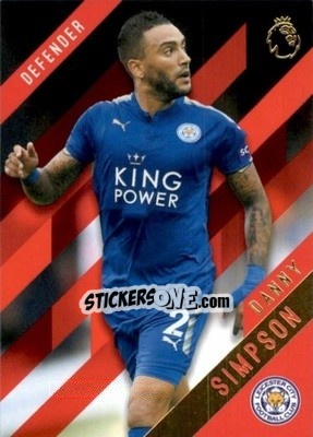 Sticker Danny Simpson - Premier Gold 2017-2018 n. 62r - Topps