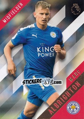 Sticker Marc Albrighton - Premier Gold 2017-2018 n. 64 - Topps