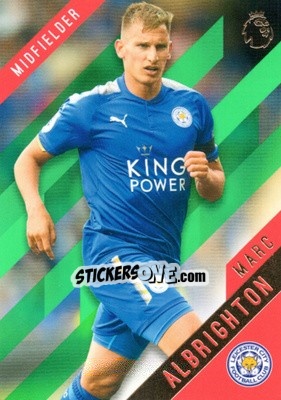 Sticker Marc Albrighton - Premier Gold 2017-2018 n. 64g - Topps