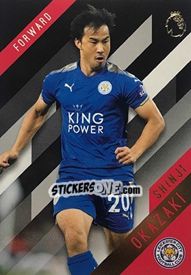 Sticker Shinji Okazaki - Premier Gold 2017-2018 n. 65 - Topps