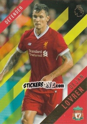Sticker Dejan Lovren - Premier Gold 2017-2018 n. 70y - Topps