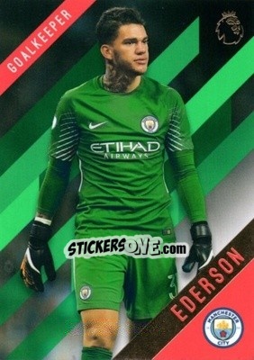 Sticker Ederson - Premier Gold 2017-2018 n. 76g - Topps