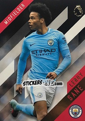 Sticker Leroy Sane - Premier Gold 2017-2018 n. 78 - Topps
