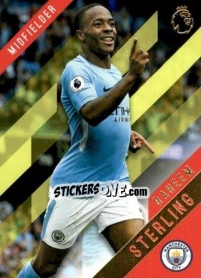 Sticker Raheem Sterling - Premier Gold 2017-2018 n. 80y - Topps