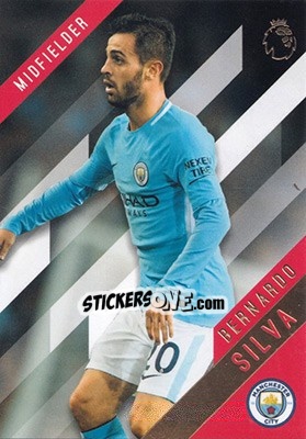 Sticker Bernardo Silva - Premier Gold 2017-2018 n. 81 - Topps