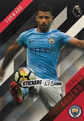 Sticker Sergio Aguero - Premier Gold 2017-2018 n. 83 - Topps
