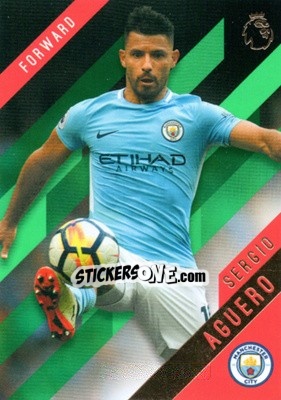 Sticker Sergio Aguero - Premier Gold 2017-2018 n. 83g - Topps