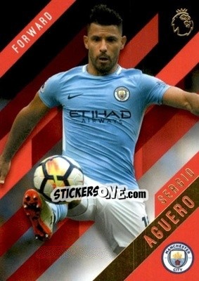 Sticker Sergio Aguero - Premier Gold 2017-2018 n. 83r - Topps