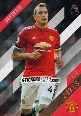 Sticker Phil Jones - Premier Gold 2017-2018 n. 86 - Topps