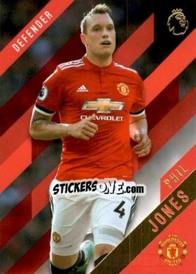 Sticker Phil Jones - Premier Gold 2017-2018 n. 86r - Topps
