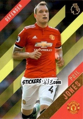 Sticker Phil Jones - Premier Gold 2017-2018 n. 86y - Topps