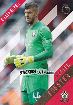 Sticker Fraser Forster - Premier Gold 2017-2018 n. 100 - Topps