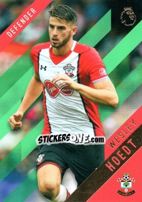 Sticker Wesley Hoedt - Premier Gold 2017-2018 n. 101g - Topps