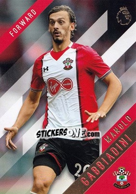 Sticker Manolo Gabbiadini - Premier Gold 2017-2018 n. 107 - Topps