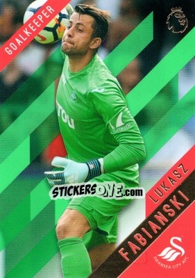 Sticker Lukasz Fabianski - Premier Gold 2017-2018 n. 115g - Topps