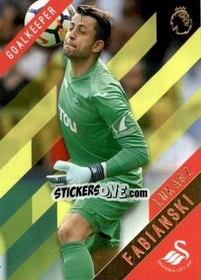 Sticker Lukasz Fabianski - Premier Gold 2017-2018 n. 115y - Topps