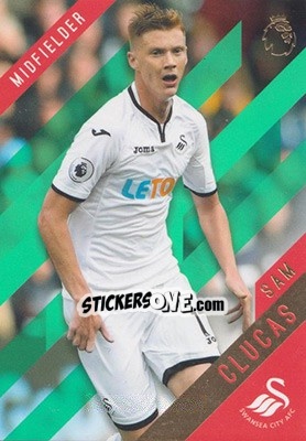 Sticker Sam Clucas - Premier Gold 2017-2018 n. 118g - Topps