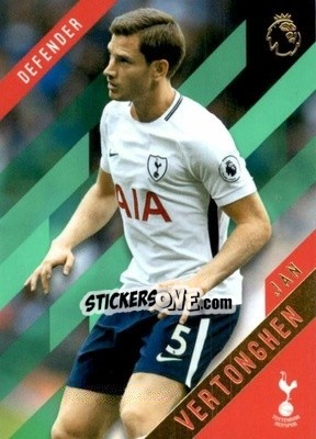 Sticker Jan Vertonghen - Premier Gold 2017-2018 n. 122g - Topps