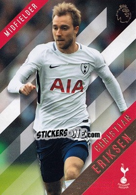Sticker Christian Eriksen - Premier Gold 2017-2018 n. 127 - Topps