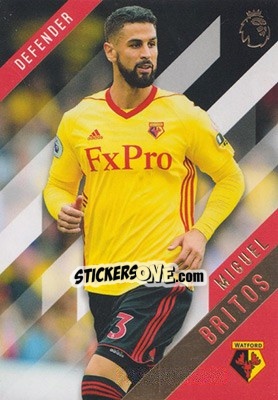 Sticker Miguel Britos - Premier Gold 2017-2018 n. 130 - Topps