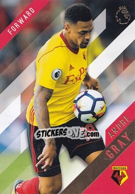 Sticker Andre Gray - Premier Gold 2017-2018 n. 135 - Topps