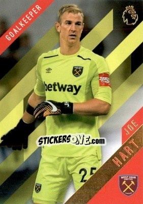 Sticker Joe Hart - Premier Gold 2017-2018 n. 144y - Topps