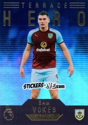 Sticker Sam Vokes - Premier Gold 2017-2018 n. 154 - Topps