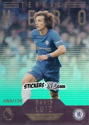 Sticker David Luiz - Premier Gold 2017-2018 n. 155g - Topps