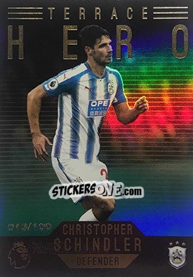 Sticker Christopher Schindler - Premier Gold 2017-2018 n. 158g - Topps