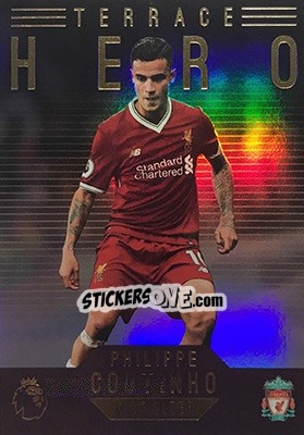 Sticker Philippe Coutinho - Premier Gold 2017-2018 n. 160 - Topps
