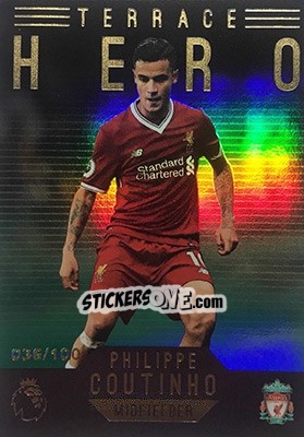 Sticker Philippe Coutinho - Premier Gold 2017-2018 n. 160g - Topps