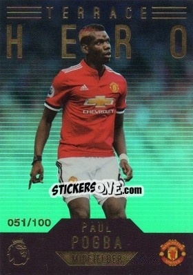 Sticker Paul Pogba - Premier Gold 2017-2018 n. 162g - Topps