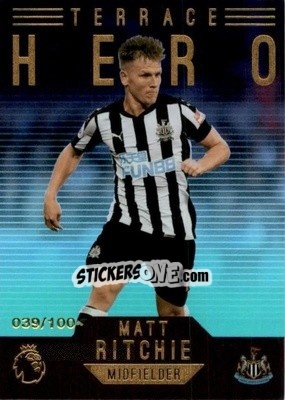 Sticker Matt Ritchie - Premier Gold 2017-2018 n. 163g - Topps