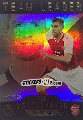 Sticker Per Mertesacker - Premier Gold 2017-2018 n. 182r - Topps