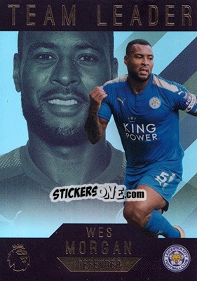 Sticker Wes Morgan - Premier Gold 2017-2018 n. 189 - Topps