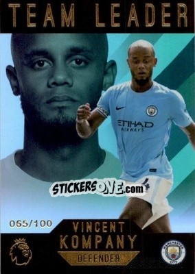 Sticker Vincent Kompany - Premier Gold 2017-2018 n. 191g - Topps