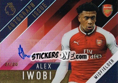 Sticker Alex Iwobi - Premier Gold 2017-2018 n. A-AI-r - Topps