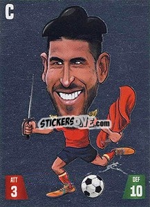 Sticker Sergio Ramos - Gooolmania 2018 n. 36s - Select